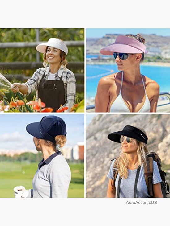 Wide Brim Zip-Off Visor Hat Sun Protection Packable for Golf Hiking main image 7